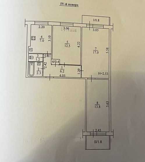 Квартира на вул. Свято-Миколаївська, 15 в Кривому Розі, ID 402700, фото №22