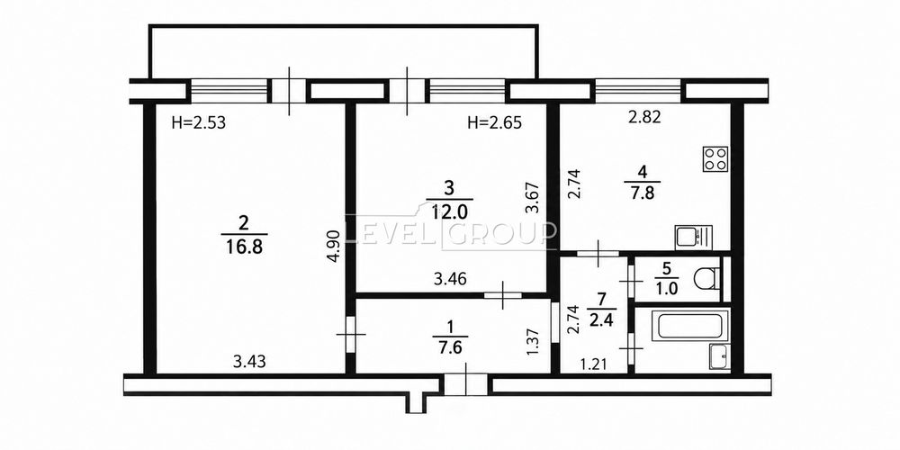 Квартира на вул. Дмитра Луценка, 1 в Києві, ID 480675, фото №21