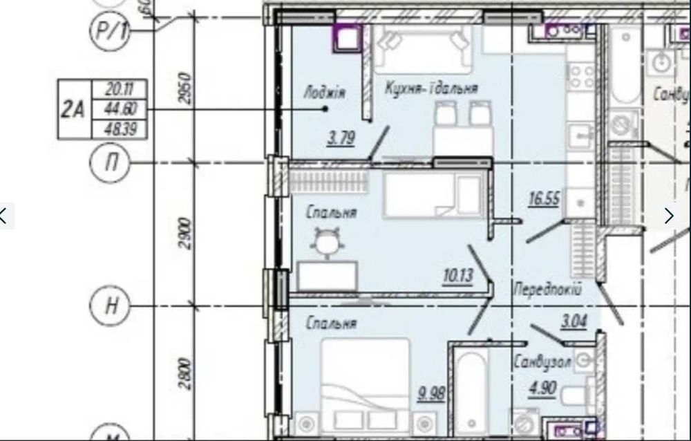 Квартира на вул. Сахарова в Одесі, ID 405163, фото №2