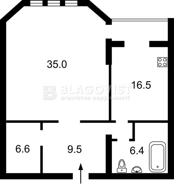 Квартира на вул. Дмитрівська, 9-11 в Києві, ID 406510, фото №4