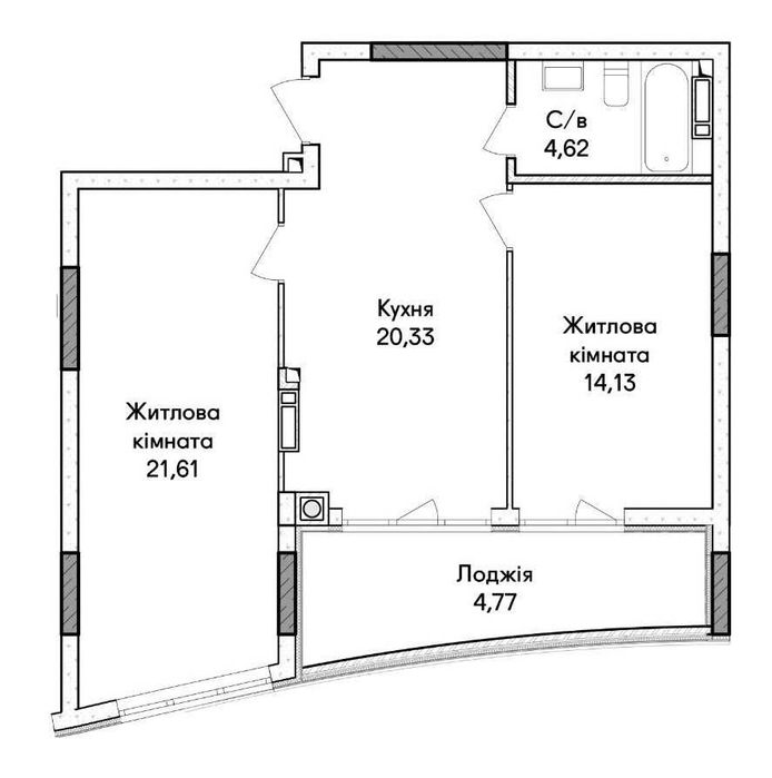 Квартира на вул. Ірпінь, 52 в Київ, ID 407063, фото №3