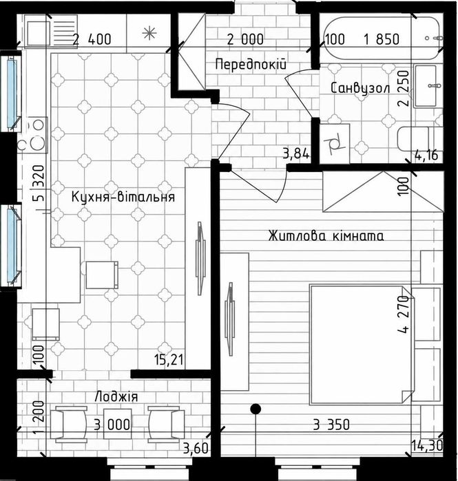 Квартира на вул. Михайла Максимовича, 24 в Київ, ID 407155, фото №2