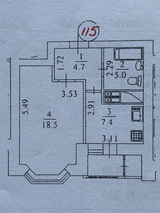 Квартира на вул. Алматинська, 39з в Києві, ID 408192, фото №16