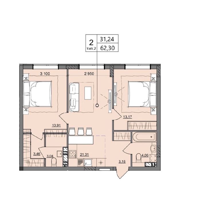 Квартира на вул. Сахарова в Одесі, ID 408796, фото №9