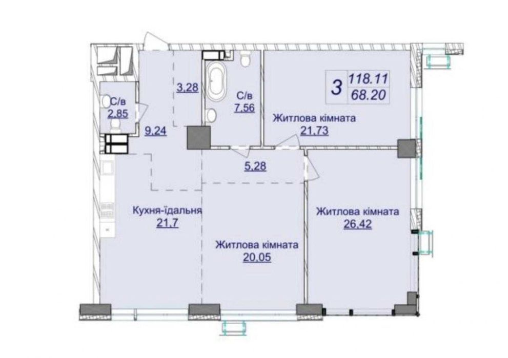 Квартира на вул. Верхогляда, 26 в Києві, ID 409527, фото №11