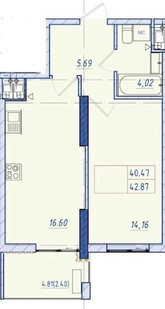 Квартира на ЖК «Кімолос» в Одесі, ID 409560, фото №12