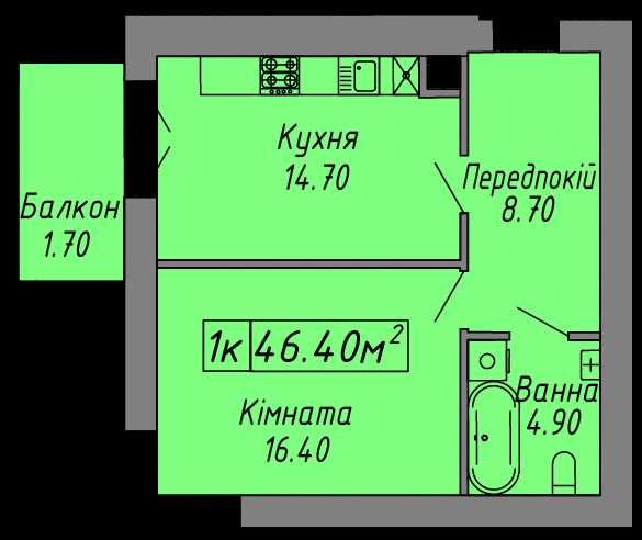 Квартира на вул. Степана Бандери в Івано-Франківську, ID 410138, фото №2