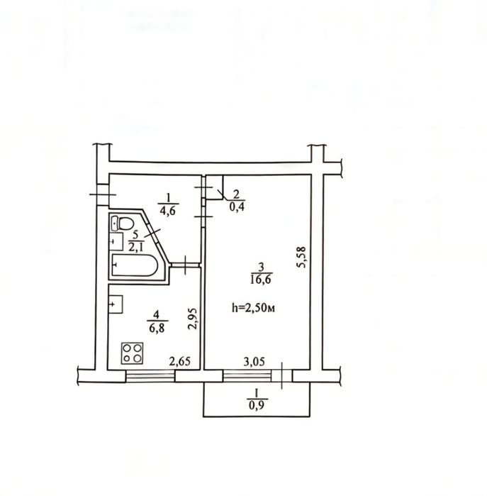 Квартира на вул. Салтыковська, 20 в Кривому Розі, ID 410582, фото №11