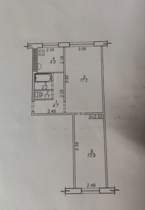 Квартира на пров. Кондратьєвський, ID 412927, фото №1