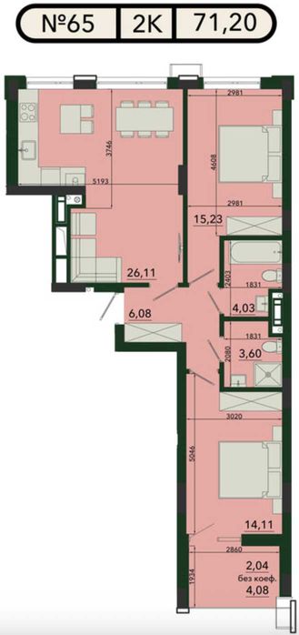 Квартира на вул. Панаса Мирного, 24а в Львові, ID 413954, фото №2