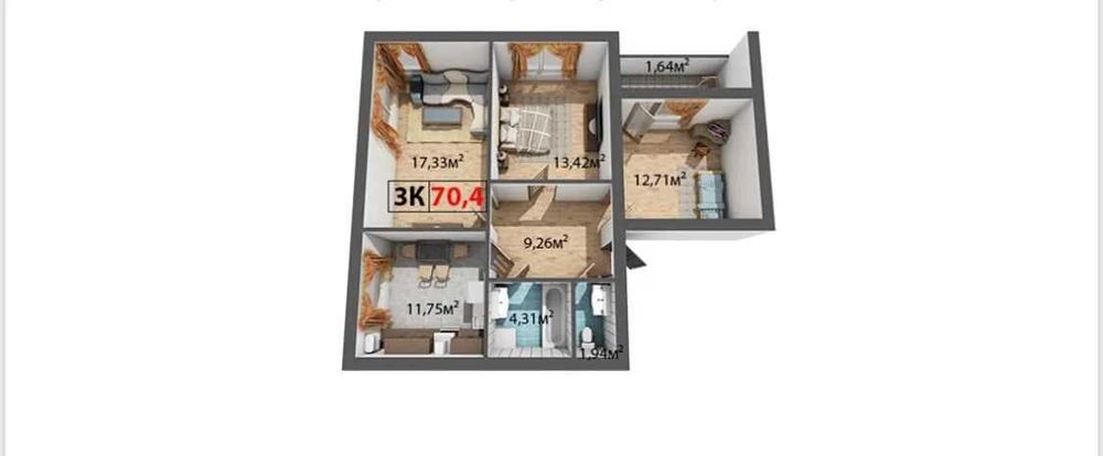 Квартира на ЖК Каскад в Івано-Франківську, ID 413993, фото №10