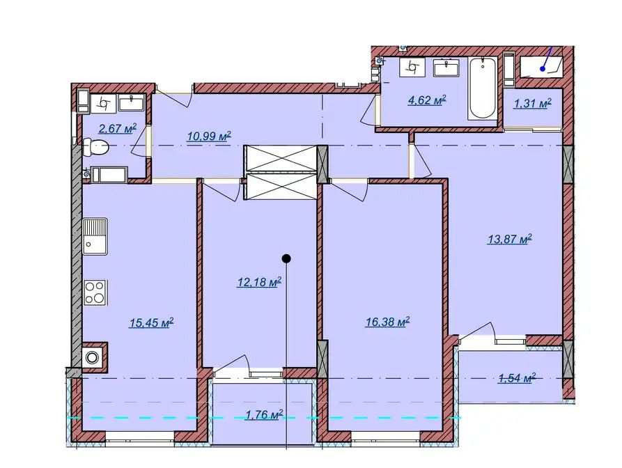 Квартира на вул. Бузкова, 6 в Львові, ID 414620, фото №2