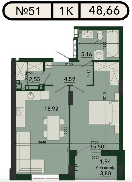 Квартира на вул. Тролейбусна в Львові, ID 415065, фото №4