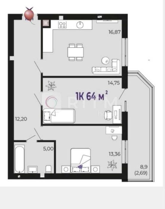 Квартира на ЖК «Долішній» в Івано-Франківську, ID 417568, фото №6