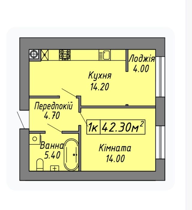 Квартира на вул. Бандери, 60 в Івано-Франківську, ID 421174, фото №13