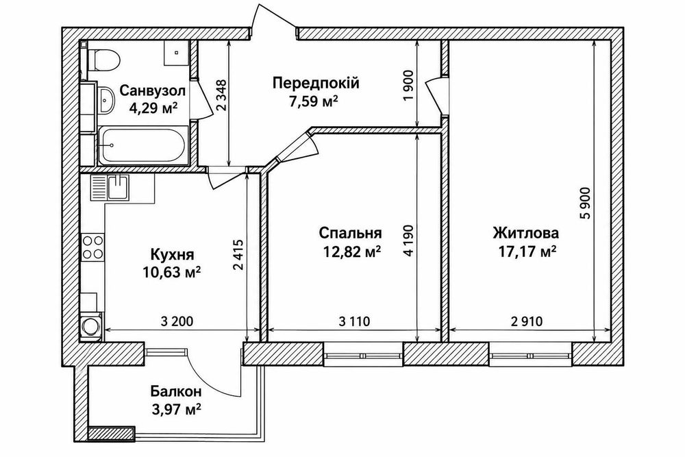 Квартира на ЖК "У-Квартал" в Києві, ID 422957, фото №2