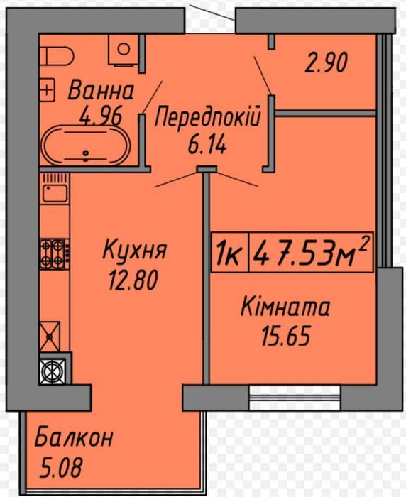 Квартира на ЖК «Скандинавія 1 черга» в Івано-Франківську, ID 464556, фото №2