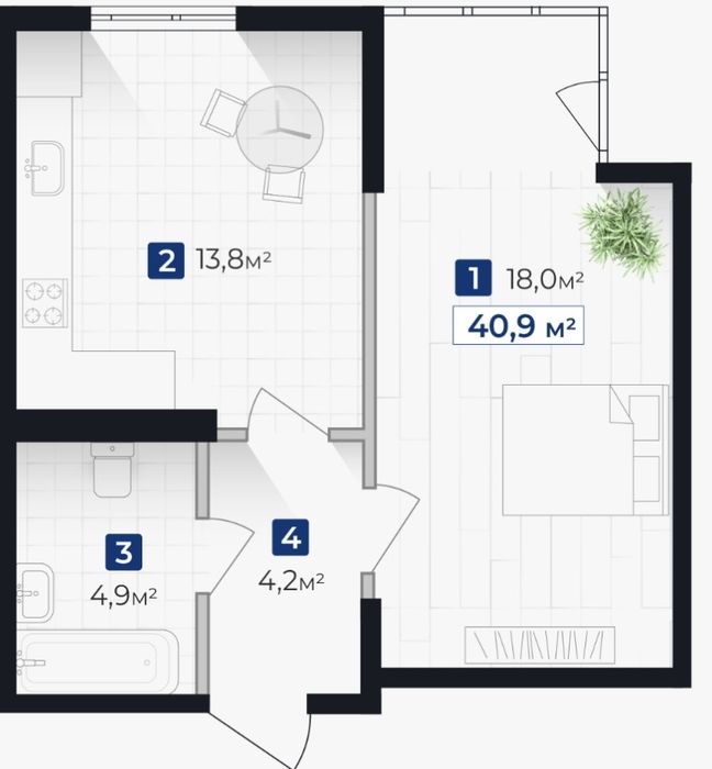 Квартира на ЖК «Сенат» в Івано-Франківську, ID 467673, фото №2