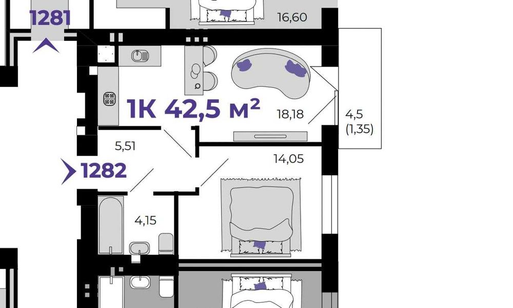Квартира на ЖК «Шепіт» в Івано-Франківську, ID 488556, фото №7