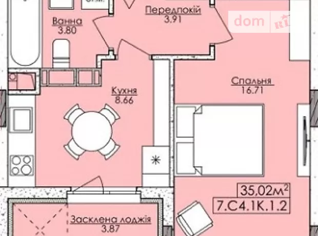 Квартира на вул. Князя Володимира Великого 14 секція, 5 в Києві, ID 246333, фото №6