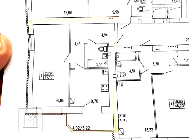Квартира на вул. Озерна, 14А в Хмельницькому, ID 233178, фото №13