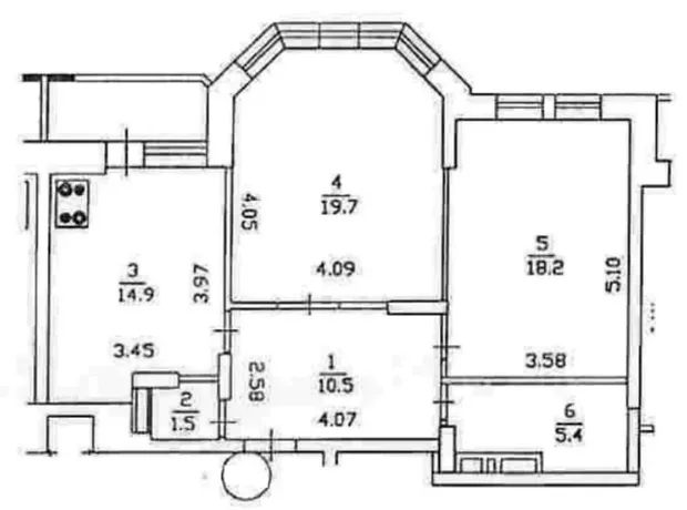 Квартира на вул. Драгоманова, 6А в Києві, ID 176039, фото №4