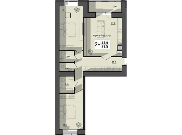 Квартира на вул. Генерала Мирона Тарнавського в Тернополі, ID 242944, фото №2
