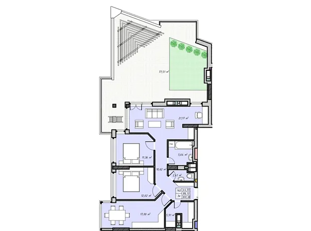 Квартира на вул. Степана Бандери, 12Б в Рівному, ID 205117, фото №2