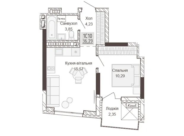 Квартира на вул. Вишиванка, 2 в Рівному, ID 173242, фото №2