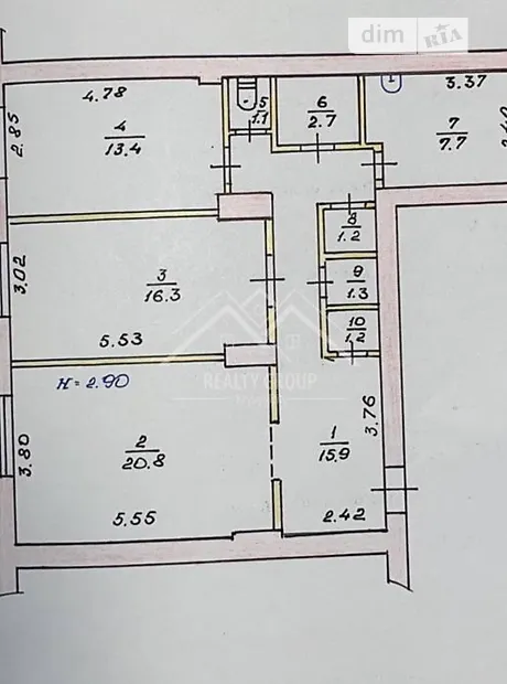 Квартира на вул. Віктора Оцерклевича в Кривий Ріг, ID 162068, фото №3