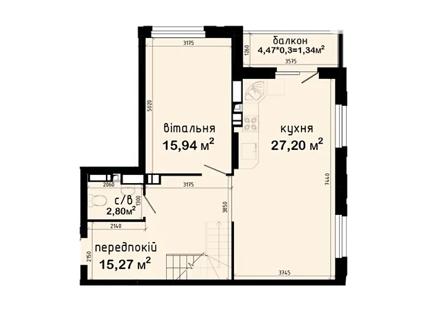 Квартира на просп. Академіка Глушкова, 42 в Києві, ID 170631, фото №2
