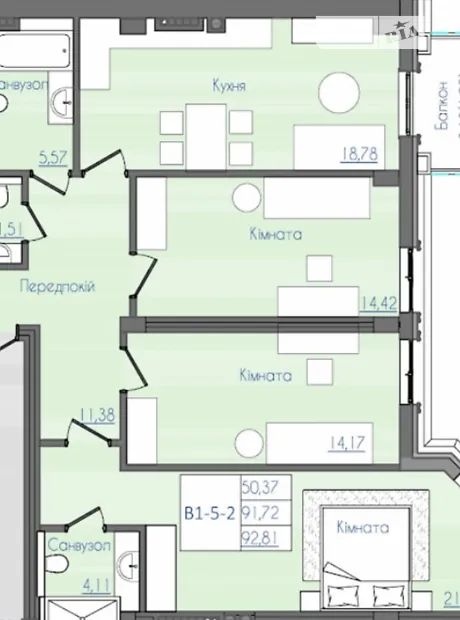 Квартира на вул. Фонтанська дорога, 64\u002F1 в Одесі, ID 280801, фото №9