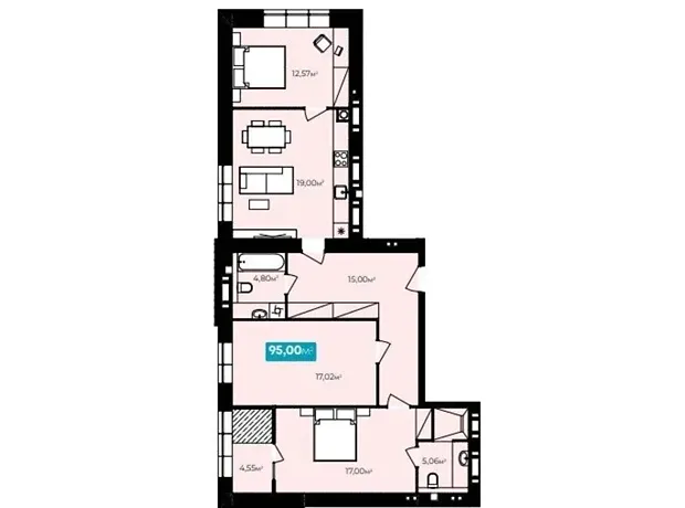 Квартира на вул. Нижня Берегова, 1Б в Хмельницький, ID 234504, фото №2