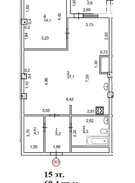 Квартира на вул. Нагірна 16/18 в Києві, ID 177298, фото №3