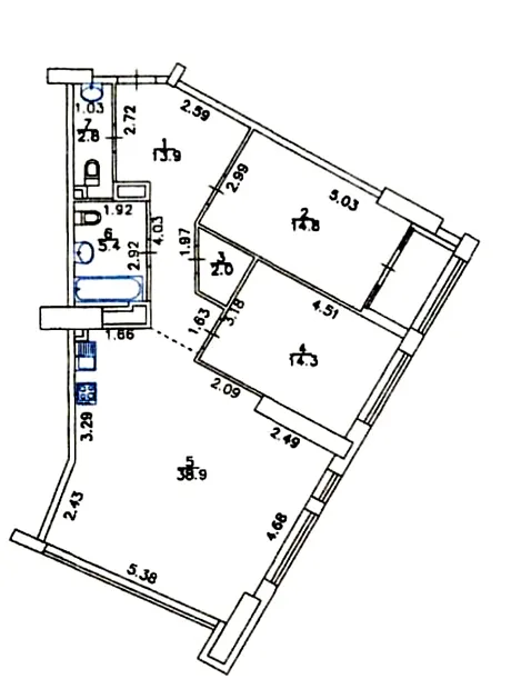 Квартира на просп. Берестейський, 11 в Києві, ID 191012, фото №2