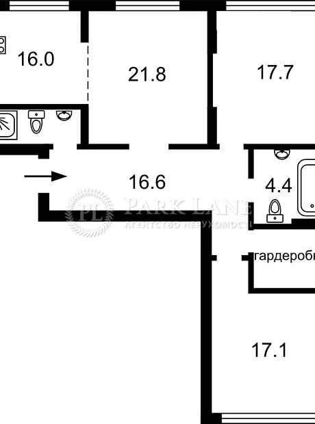 Квартира на вул. Михайла Максимовича, 32А в Києві, ID 173012, фото №6