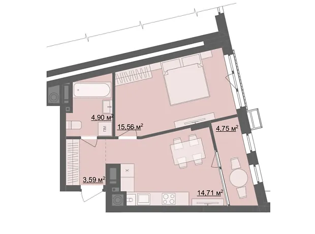 Квартира на бул. Тетерівський, 25 в Житомир, ID 235024, фото №2
