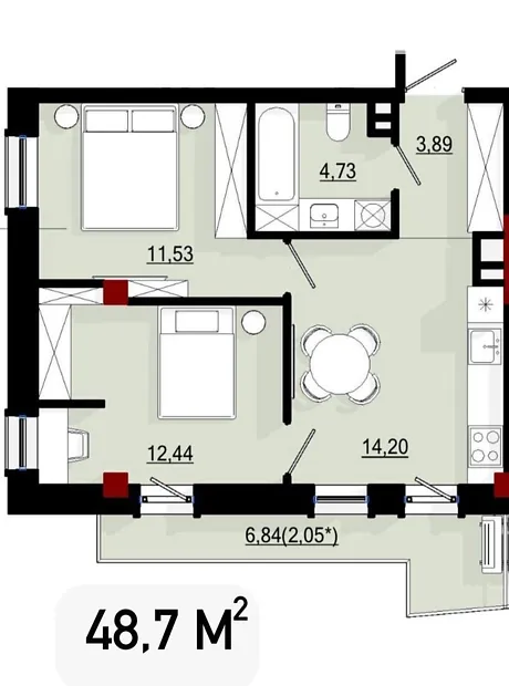 Квартира на вул. Дачна, 28 в Одесі, ID 164845, фото №2