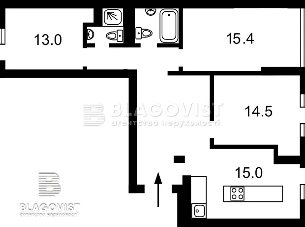 Квартира на вул. Метрологічна, 15А в Києві, ID 166758, фото №2