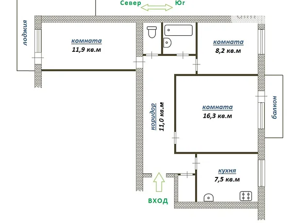 Квартира на вул. Магістральна, 90 в Запоріжжі, ID 204716, фото №2