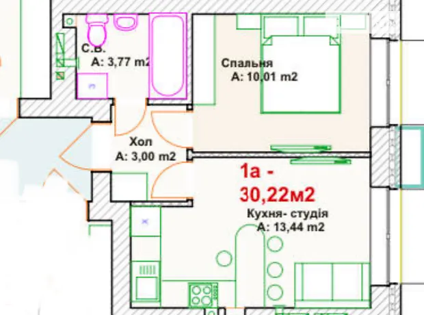 Квартира на вул. Троїцька, 15 в Києві, ID 226168, фото №16
