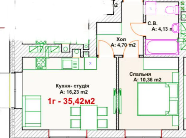 Квартира на вул. Троїцька, 15 в Києві, ID 240211, фото №13
