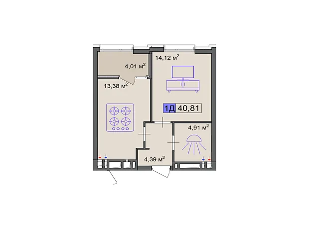 Квартира на вул. Маламужа Олександра, 31 в Черкаси, ID 293624, фото №1