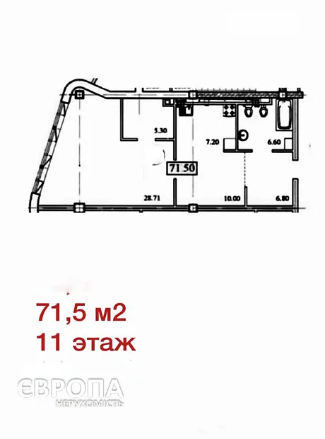 Квартира на пров. Удільний, 6 в Одесі, ID 186730, фото №3