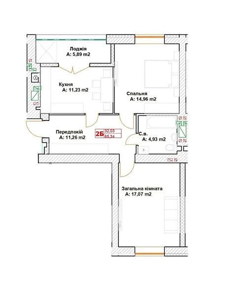 Квартира на вул. Вишнева, 33 в Києві, ID 230534, фото №3