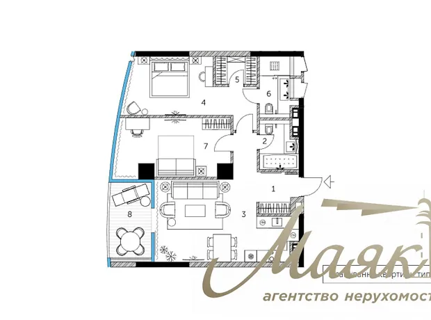 Квартира на вул. Іоанна Павла II, 12 в Києві, ID 204072, фото №13