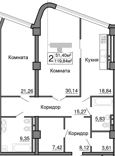 Квартира на пров. Морехідний, 2А в Одесі, ID 207156, фото №13