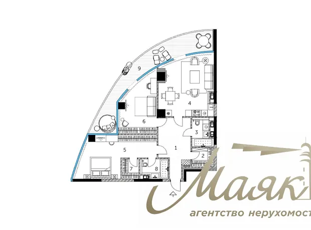 Квартира на вул. Іоанна Павла II, 12 в Києві, ID 177095, фото №11