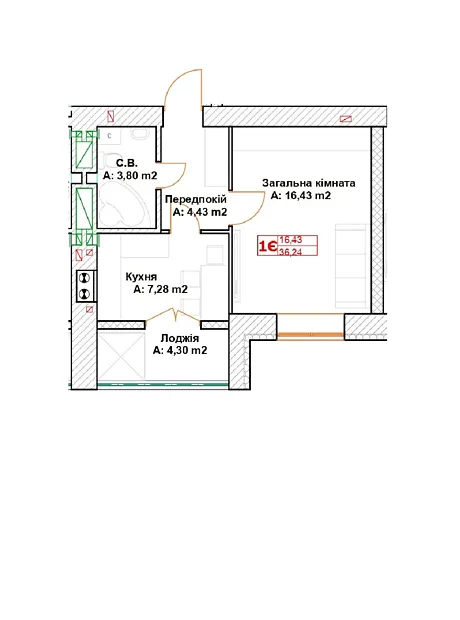 Квартира на вул. Вишнева, 35 в Київ, ID 240237, фото №2