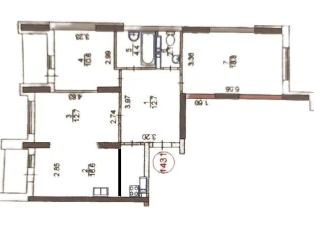 Квартира на вул. Каховська, 62 в Києві, ID 185796, фото №2